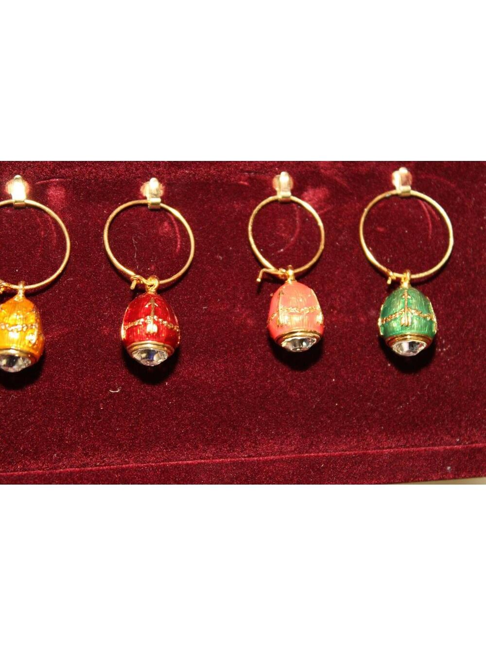 Imperial Court Faberge Egg Wine Charms - Picture 7 of 11